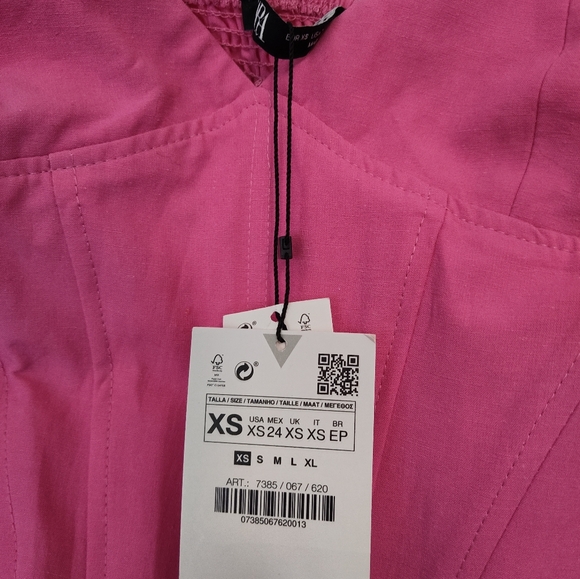 BNWT Pink Zara Corset Top - Picture 3 of 3